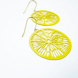 Citrus Slice earrings in Lemon