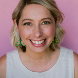 Midi Moth earrings in Lime Hawk