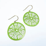 Citrus Slice earrings in Lime