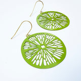 Citrus Slice earrings in Lime