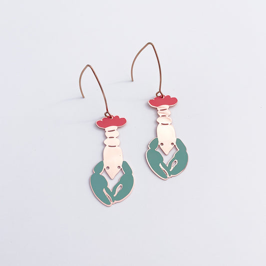 Midi Lobster in Coral/Mint/Rose Gold