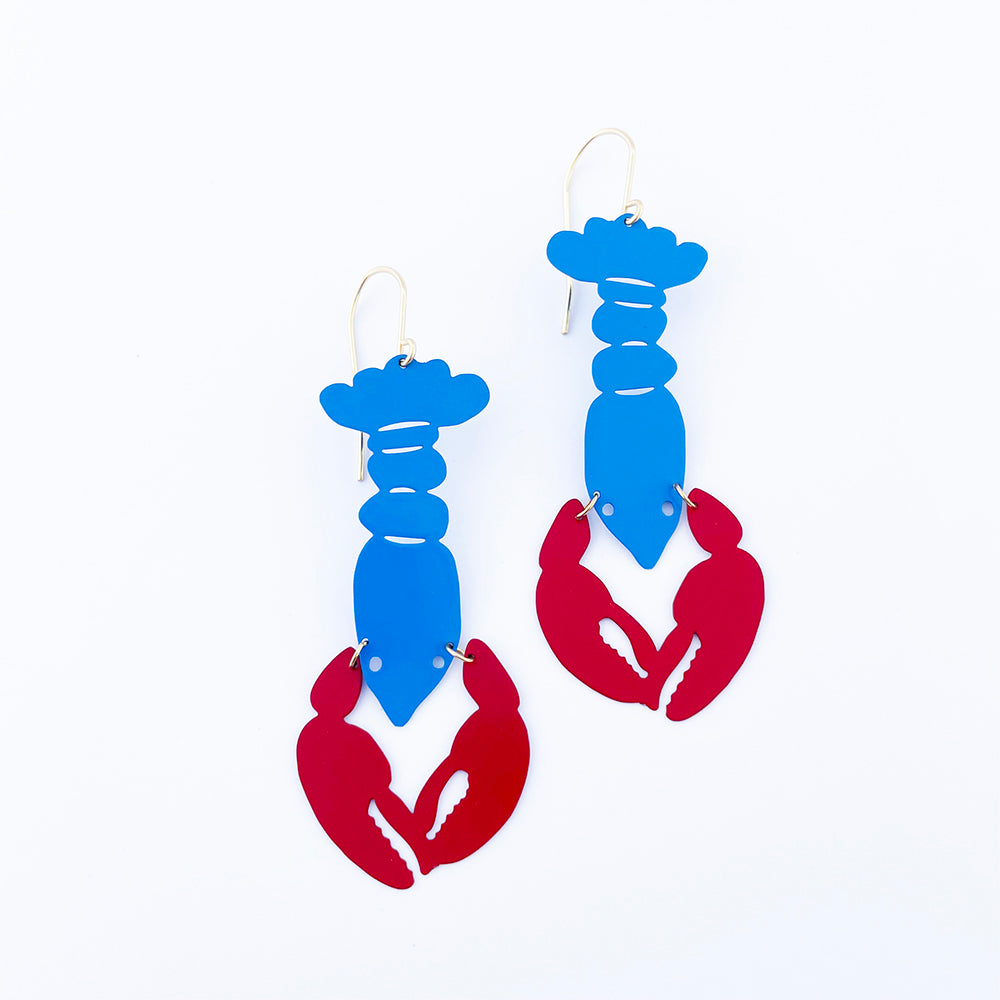 Lobster Drops in Red & Blue