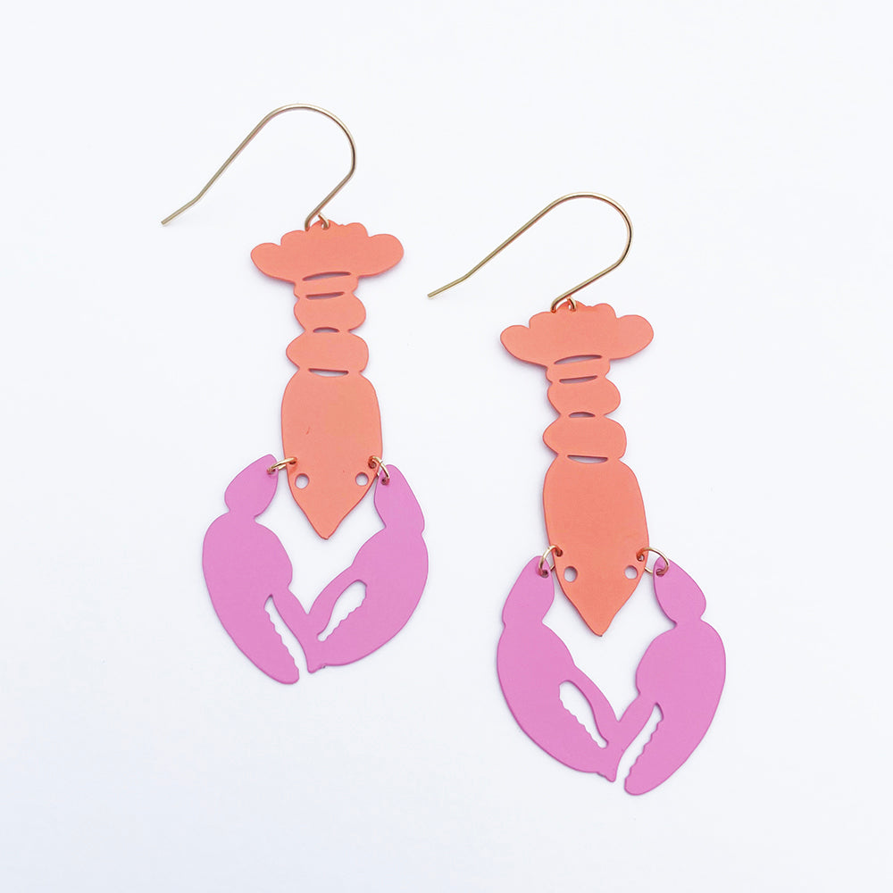 Lobster Drops in Pink & Orange