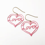 Midi Lover Heart earrings in Pink