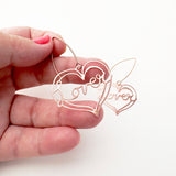 Midi Lover Heart earrings in Rose Gold