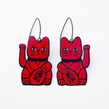 Midi Lucky Cat in Red/Black