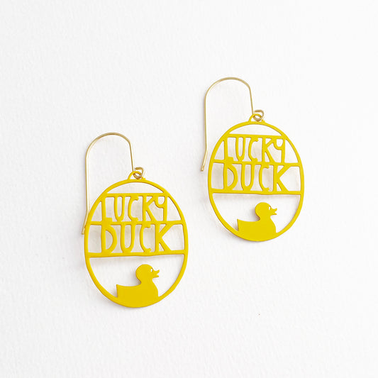 Mini Lucky Duck Dangles in Yellow