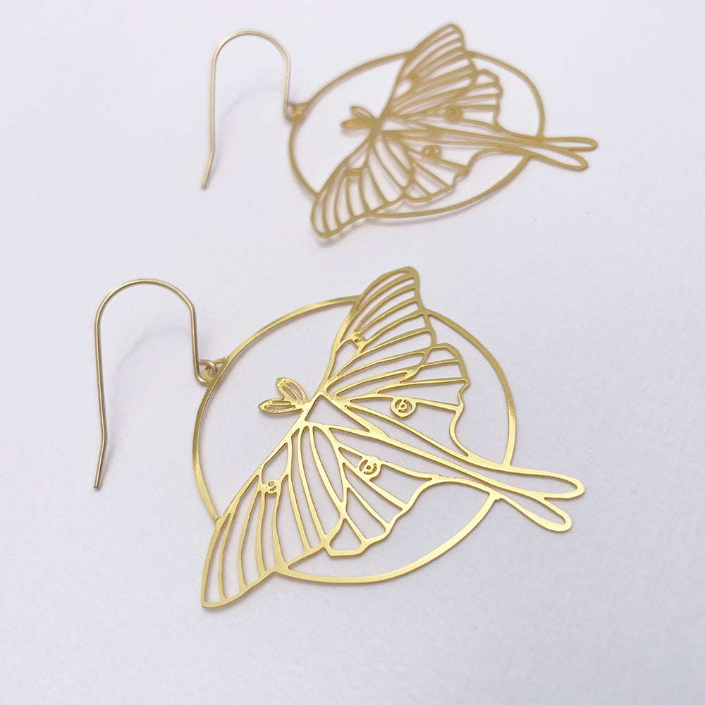 Luna Moths in Gold
