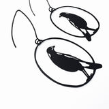 Midi Magpie earrings in Black
