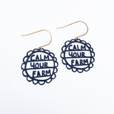 Mini Calm Your Farm Dangles in Black