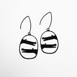 Mini Croc earrings in Black