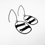 Mini Croc earrings in Black