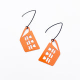 Mini Scandi Tea Cup Earrings in Orange