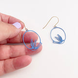 Mini Swallow Dangles in Blue