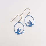 Mini Swallow Dangles in Blue