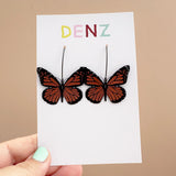Butterfly earrings in Monarch