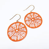 Citrus Slice earrings in Orange