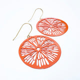 Citrus Slice earrings in Orange