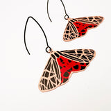 Midi Moth earrings in Ornate Tiger