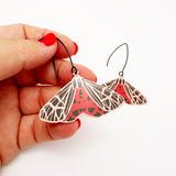 Midi Moth earrings in Ornate Tiger