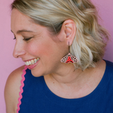 Midi Moth earrings in Ornate Tiger