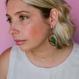 Midi Blue-Faced Parrotfinch earrings in Black/Blue/Green/Red