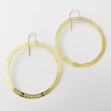 Patterned Hoop earrings in Gold