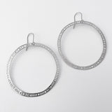 Patterned Hoop earrings in Silver