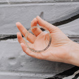 Patterned Hoop earrings in Silver