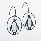 Midi Penguin earrings in Black/White