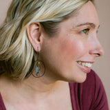 Midi Plover earrings in Black/Grey/Yellow