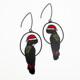 Christmas Red Tailed Cockatoos in Black/Red/Yellow