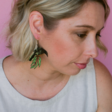 Regent Honeyeater earrings in Black/Yellow/Green