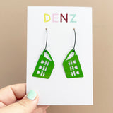 Scandi Teacup earrings in Green