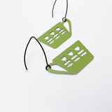 Mini Scandi Tea Cup Earrings in Soft Green