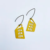 Mini Scandi Tea Cup Earrings in Yellow