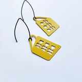 Mini Scandi Tea Cup Earrings in Yellow