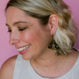 Midi Moth earrings in Sheep Moth