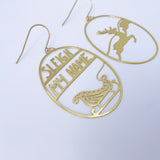 Sleigh My Name earrings in Gold