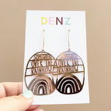 Somewhere Over The Rainbow earrings in Rose Gold