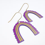 Midi Spring Shape earrings #3 in Purple/Pink/Yellow