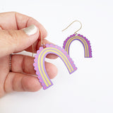 Midi Spring Shape earrings #3 in Purple/Pink/Yellow