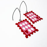 Midi Stamp earrings in Diamonds