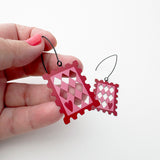 Midi Stamp earrings in Diamonds