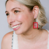 Midi Stamp earrings in Diamonds