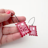 Midi Stamp earrings in LOVE