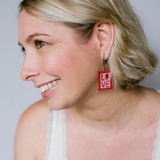 Midi Stamp earrings in LOVE