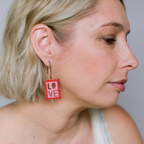Midi Stamp earrings in LOVE