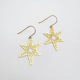 Midi Christmas Star earrings in Gold