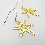 Midi Christmas Star earrings in Gold